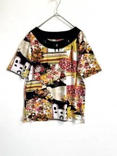 OD eux 花柄 半袖 Tシャツ 多色 ストレッチ生地