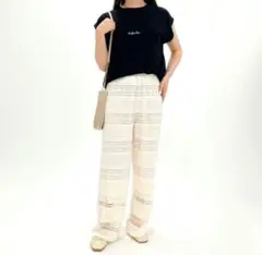 しまむら レースパンツ NOWNOW ホワイト