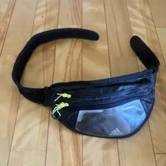 adidas ウエストバッグ ブラック 透明ポケット付き