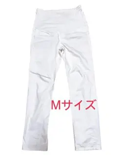 ホワイト マタニティ マタニティズボン ジーパン Mサイズ