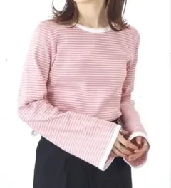 Tiptop ピンクボーダーカットソー