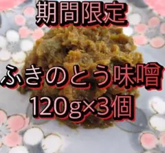【期間限定】ふき味噌 120g3個 ふきみそ ふきのとう 山菜 野菜 ご飯のお供