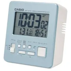 新品　カシオ　電波時計　ブルー　置き時計