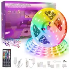 LED テープ ライト 5m RGB リモコン付 調光 調色 音楽 同調 ゲーム