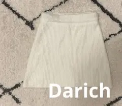 ダーリッチ シャギーニットタイトミニスカート ホワイト Darich