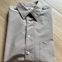 UNIQLO U ベージュ 長袖シャツ Lサイズ