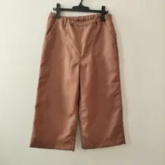 OMNIGODブラウン ワイドパンツ ゴムウエスト