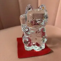 バカラ Baccarat 招き猫 クリスタル　置物