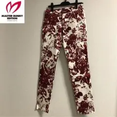 マスターバニーエディション 春秋 パンツ バーガンディ ボタニカル サイズ0