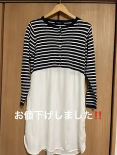 クロスカンパニー ニット　チュニック　異素材 Mサイズ