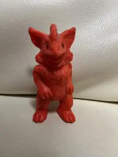 パチ怪獣　ミニソフビ　イカルス星人　赤成型　無版権　当時物　昭和レトロ
