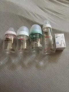 Pigeon 哺乳瓶 4本セット Mサイズ乳首付き
