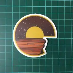 防水ステッカー☆旅行☆【新品】☆シール☆月☆星空☆ドーナツ型☆R247
