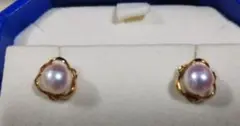 年末お値下げ ミキモト真珠島購入 18金パールピアス