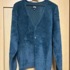 STUSSY 22AW SHAGGY CARDIGAN ダークグリーン