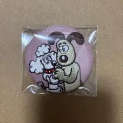 ウォレスとグルミット　刺繍缶バッジ