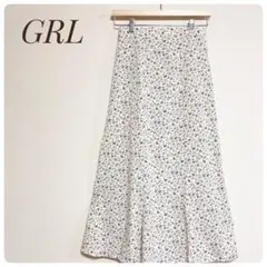 【美品✨️】GRL フラワープリント フレアスカート ロング Mサイズ おでかけ