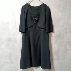 フォーマル/礼服/11号/L相当/ワンピース/リボン/喪服/冠婚葬祭/千趣会