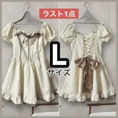 新品 ワンピース ミニワンピ 半袖 パフスリーブ フレンチワンピースフリル 白