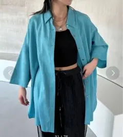 ジーナシスTツイルカバーリングBIGシャツSS
