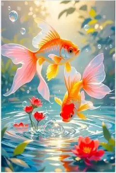 ダイヤモンドアート　金魚