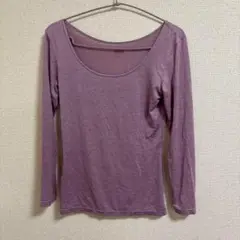 UNIQLO HEATTECH 長袖Tシャツ Sサイズ パープル