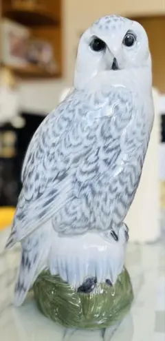 ロイヤルコペンハーゲン y Owl フクロウ 大型フィギュリン 本物保証 ロイヤルコペンハーゲン Snowy Owl フクロウ 大型フィギュリン