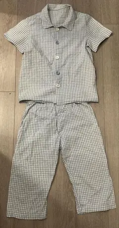 無印良品　チェック柄パジャマ 110-125