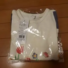 3can40 フラワープリント長袖ワンピース 110