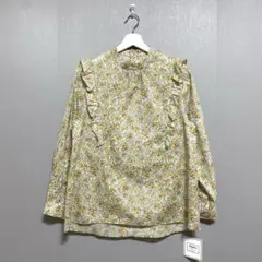 【Ageu】 アージュ (1) 新品タグ付き 小花柄シャツ ブラウス 綿100%