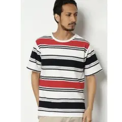 ikka ブロックインレイボーダーTEE