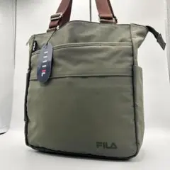 ✨極美品✨FILA ナイロン　トートバッグ　タグ付き　オリーブグリーン