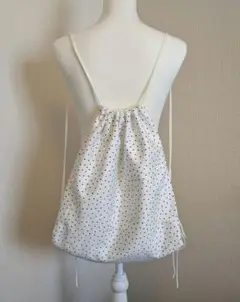 ナップサック　ドット　ハンドメイド
