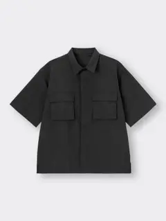 【新品】GU ナイロンオーバーサイズシャツ(5分袖)