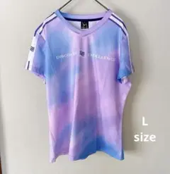 新品　COOLEVERグラデーション Vネックテニスウェア 半袖Tシャツ L