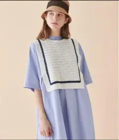 ADAWAS アダワス Bshop ビショップ クロシェベスト ニットベスト
