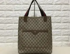 no9714 オールドグッチ シェリーライン GGキャンバス トートバッグ