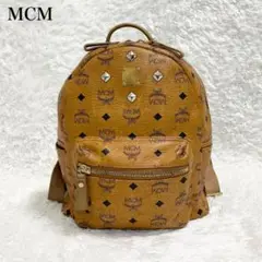 美品✨MCM リュック ヴィセトス柄 スタッズ コニャック Sサイズ