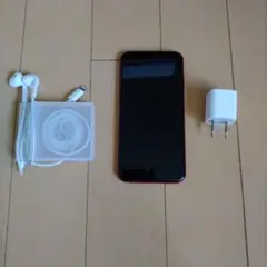iPhone 赤色 イヤフォン 充電器セット