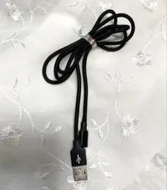 iPhone to USB ケーブル USB＋ライトニング ブラック黒 1m①