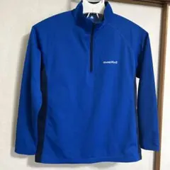 montbell ハーフジップTシャツ 青