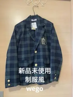 制服風ジャケット チェック wego browny ウィゴー ブラウニー