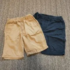 ハーフパンツ 2点セット ベージュ　ネイビー　UNIQLO　ユニクロ