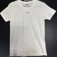 LULU刺繍ホワイトTシャツ WM