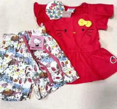 キティ　ワンピース　ズボン　パンツ　80cm