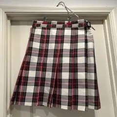 チェック柄　巻きスカート