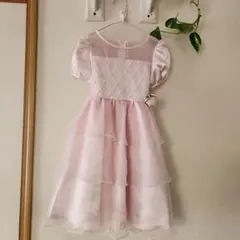 ピンク フリル ドレス 半袖　　120。　　は