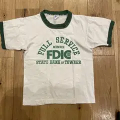 古着　キッズ　Tシャツ ホワイト/グリーン