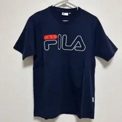 FILA ネイビー ロゴプリント 半袖Tシャツ Mサイズ