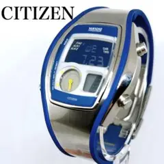激レア✨CITIZEN インディペンデント　c-351 ブルー　デジアナ